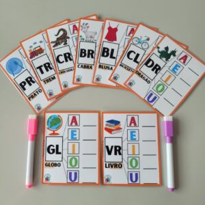 Família Silábica Complexa: fichas com BR, CR, PL, NH, LH e outras