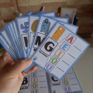 Família Silábica Simples: fichas para formar sílabas com consoante e vogais