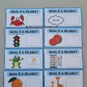 Qual é a Sílaba: fichas com figuras para descobrir a sílaba inicial
