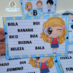 Leitura de Palavras Simples: fichas de A a Z com envelope