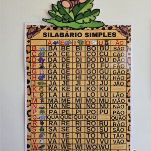 Silabário Simples de Parede com todas as famílias silábicas e figuras