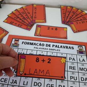 Sílabas Numeradas Simples: jogo de leitura para imprimir