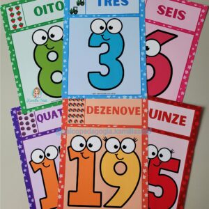 Kit Alfabeto e Números de Parede Animado
