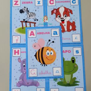 Kit Alfabeto e Números de Parede Animais