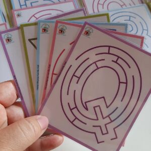 Labirinto Numérico e Alfabético: 37 Fichas