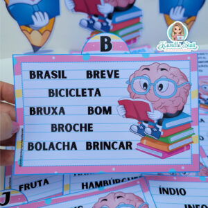 Leitura de Palavras Complexas: fichas de A a Z com envelope